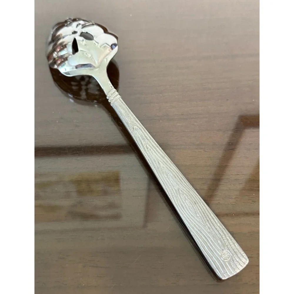 NATUREWOOD Pfaltzgraff Stainless Steel Pierced‎ 10.25'' Serving Spoon